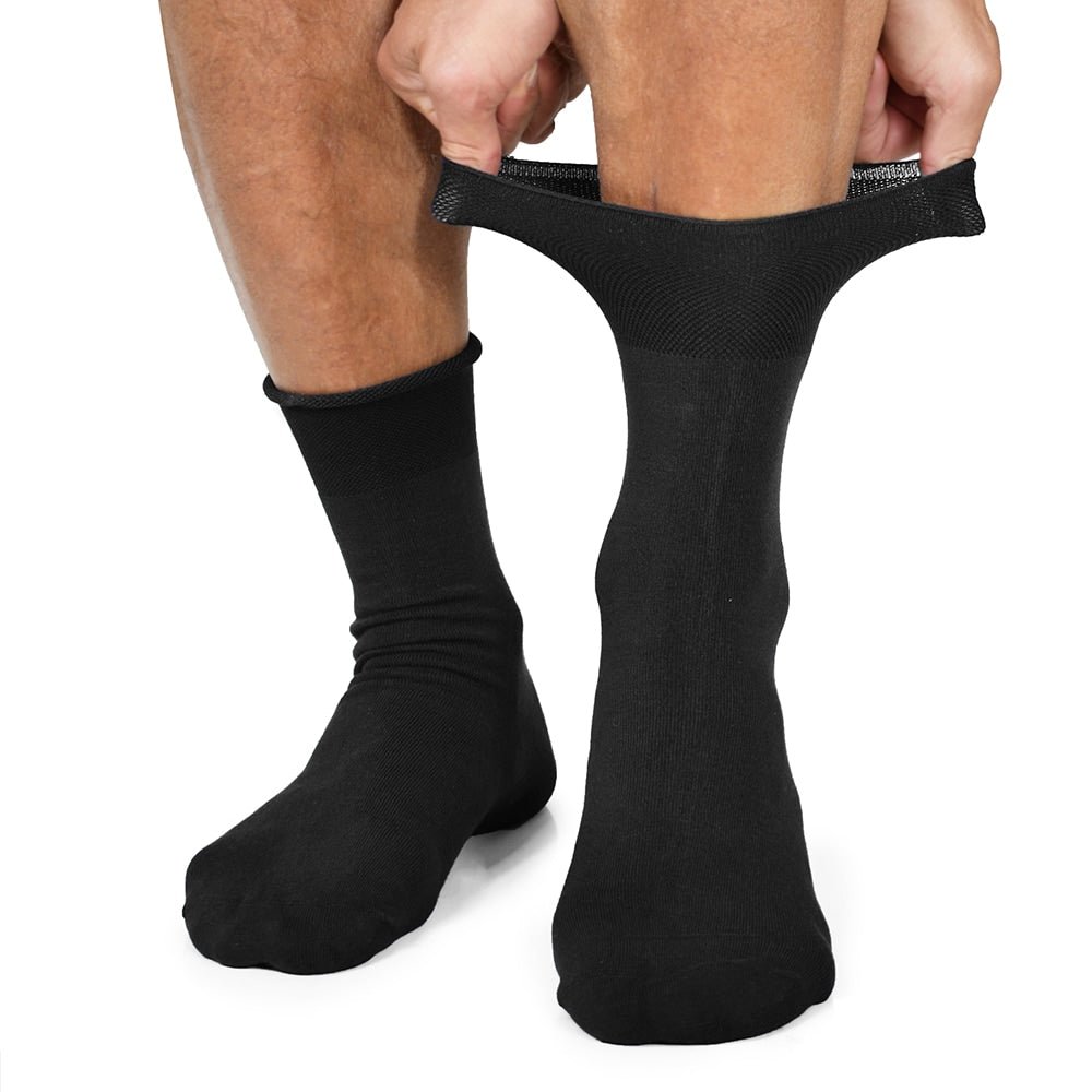 strumpor-med-extra-mjuk-resar-Minfot-Sensitive-Bambu-Strumpor-5-pack-svart