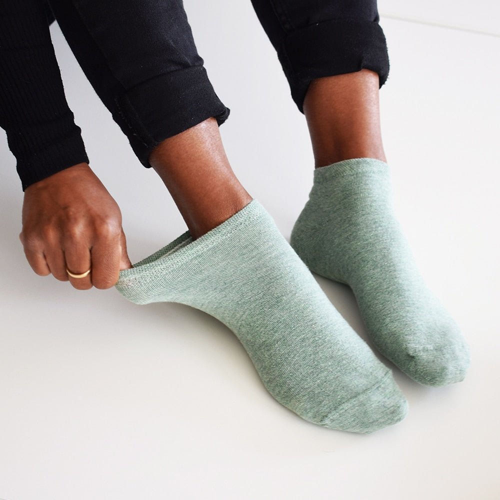 Produktbild 2 - Minfot Bomullsstrumpor Sneaker Sensitive Pastell 5-pack