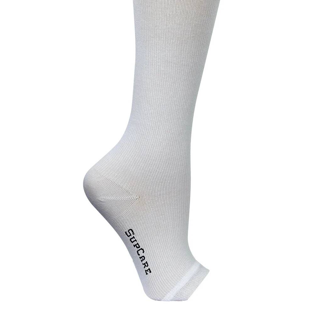 Produktbild 3 - SupCare Stödstrumpor Bomull Öppen Tå White