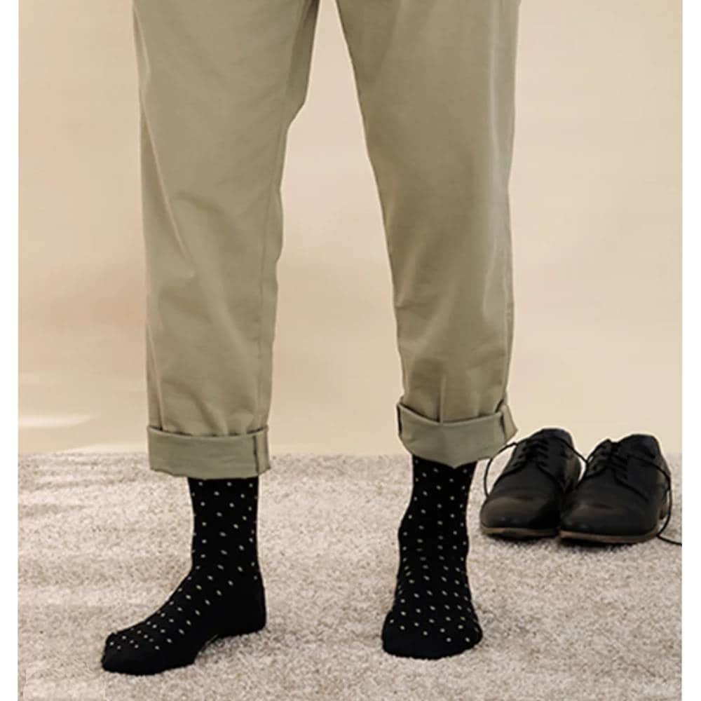 SupCare Ankelstödstrumpor Bomull Svart Prickig