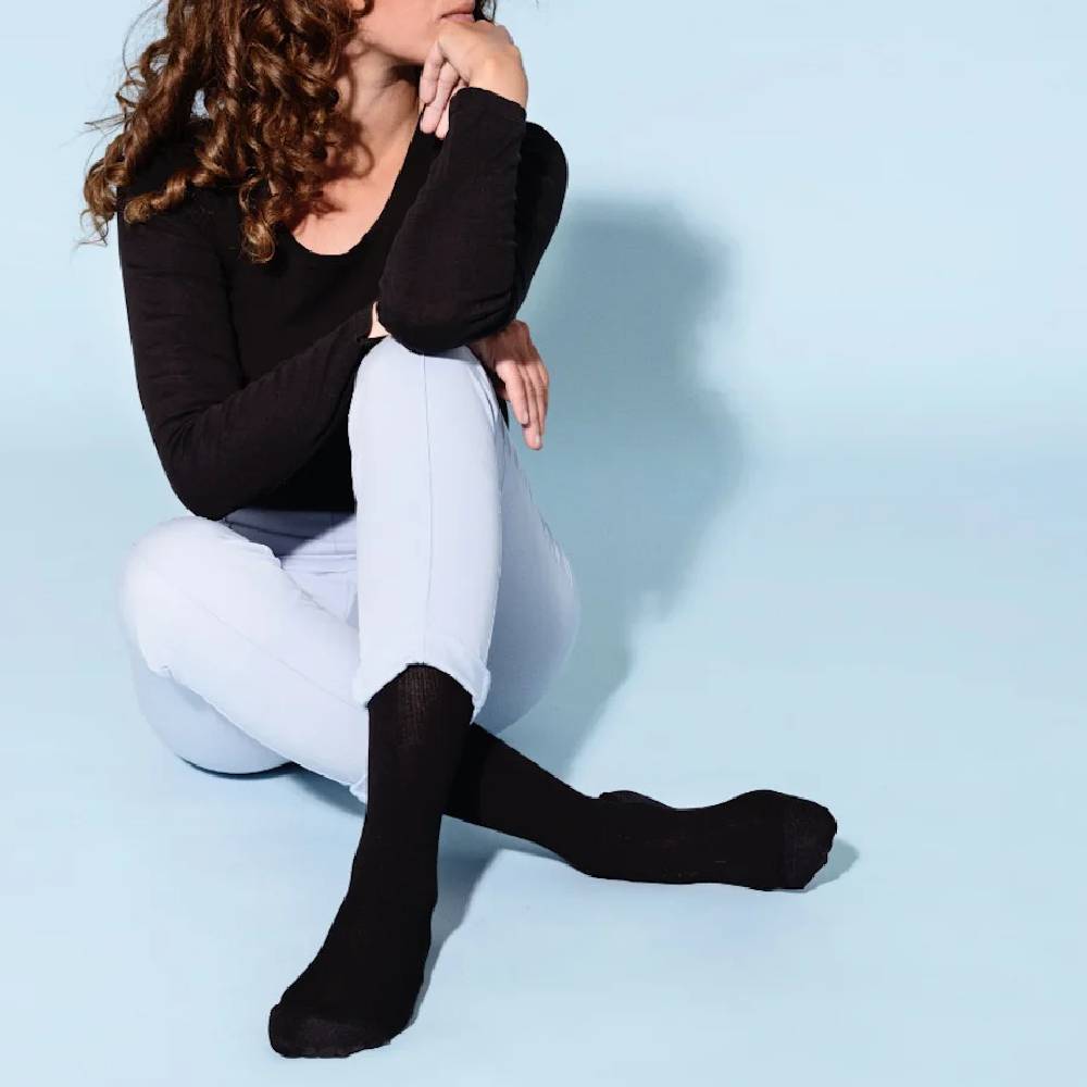 Produktbild 2 - SupCare Stödstrumpor Bomull Svart