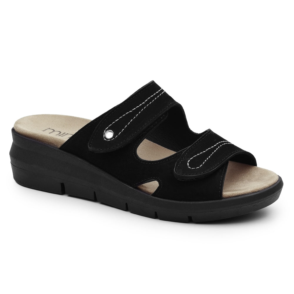 Minfot Sandal Komfort Maira Nubuck Svart