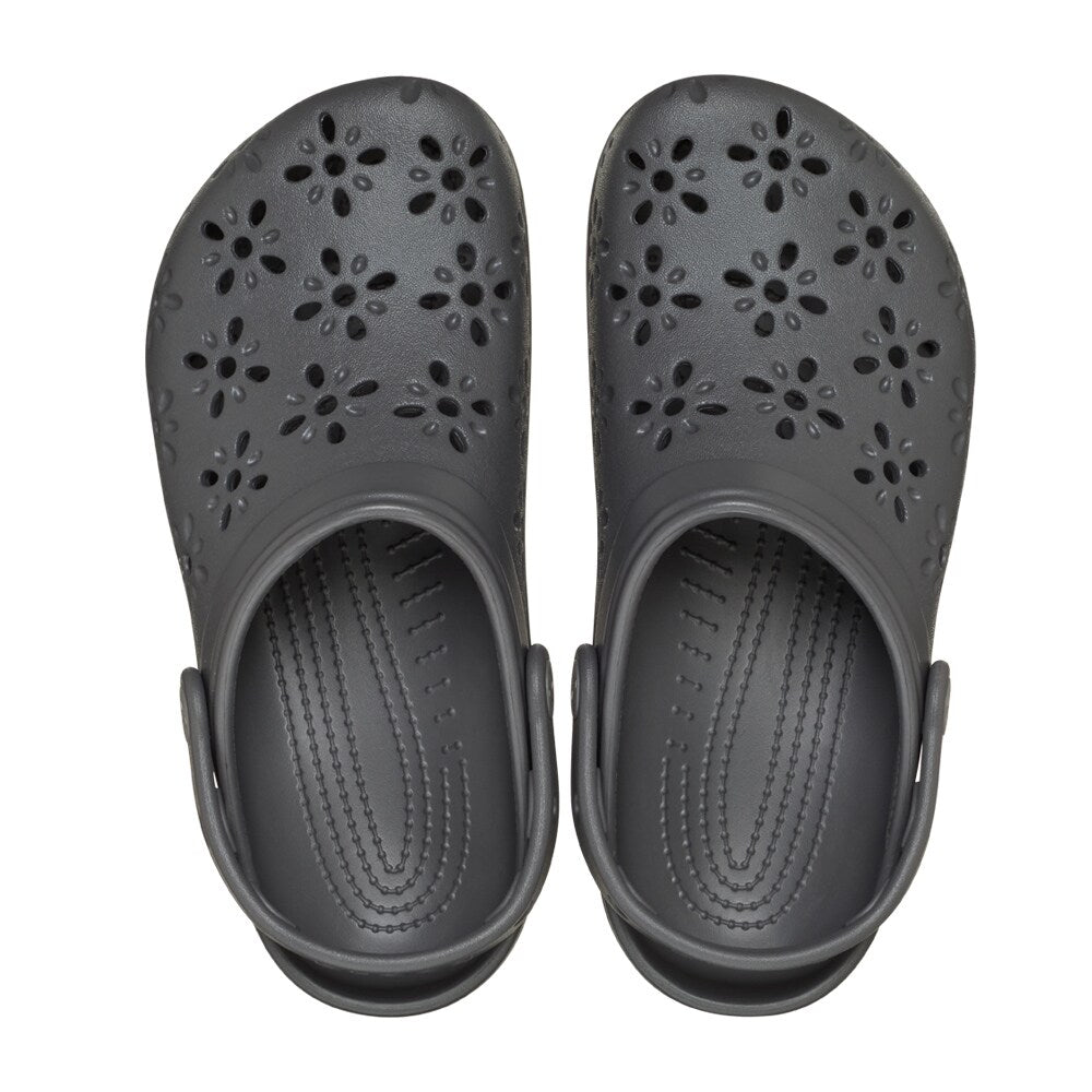 Crocs Classic Clog Floral Cut Out Black Sand
