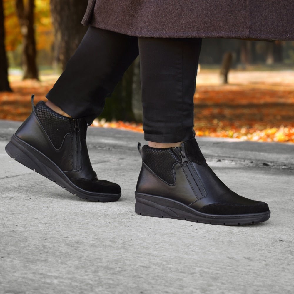 Minfot Hilma Boots med Dragkedja TEX-membran Svart