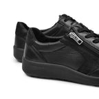 Minfot Way Sneaker Bred Stretch Zip Svart