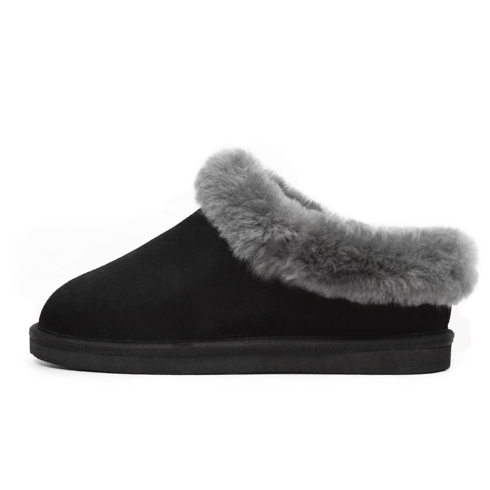 Produktbild 4 - Minfot Tofflor Fårskinn Bergen med sula Svart