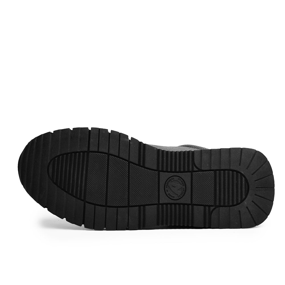 Minfot Max Comfort Sneakers Zip Skinn Svart