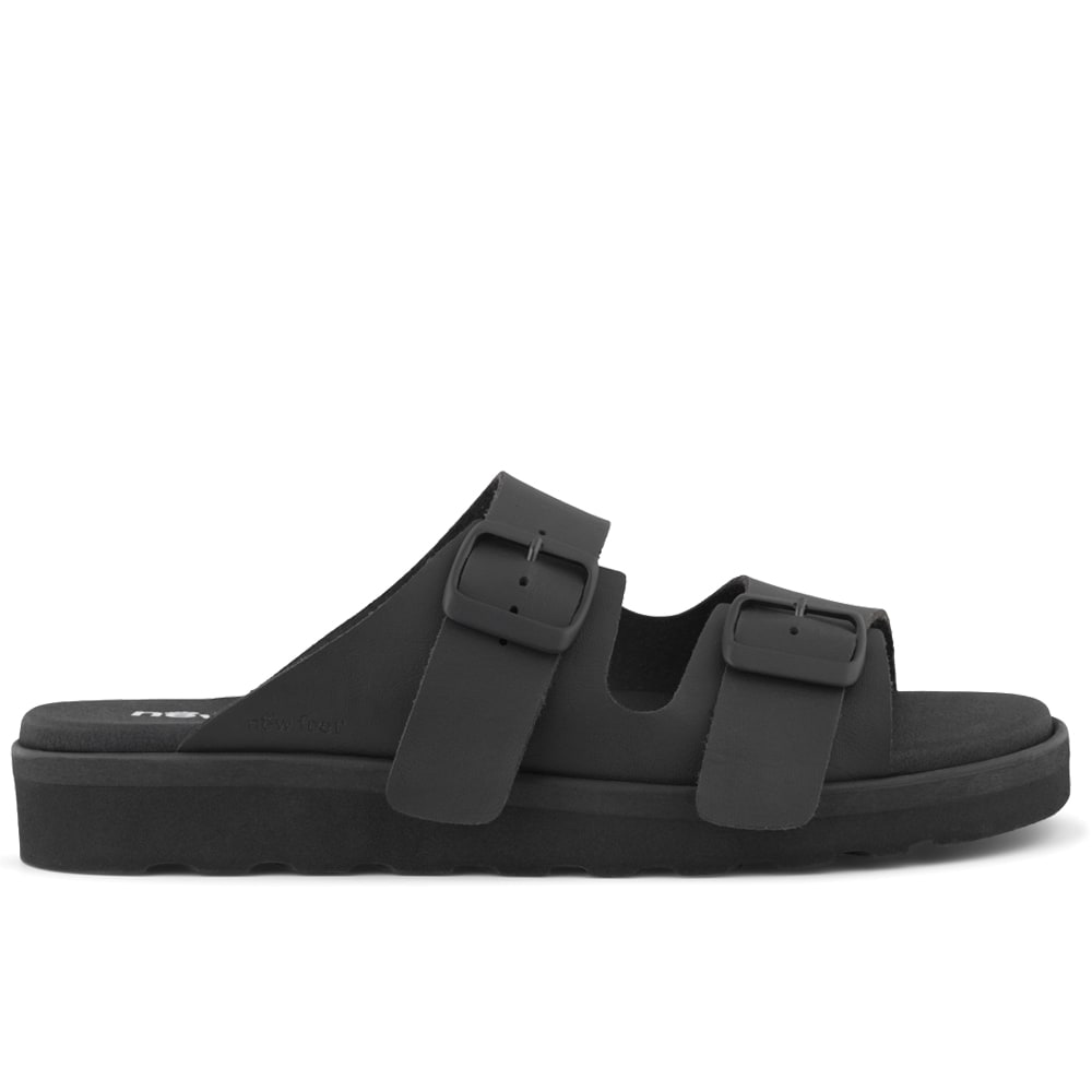 New Feet Connie Breda Sandaler Microfiber Unisex Svart