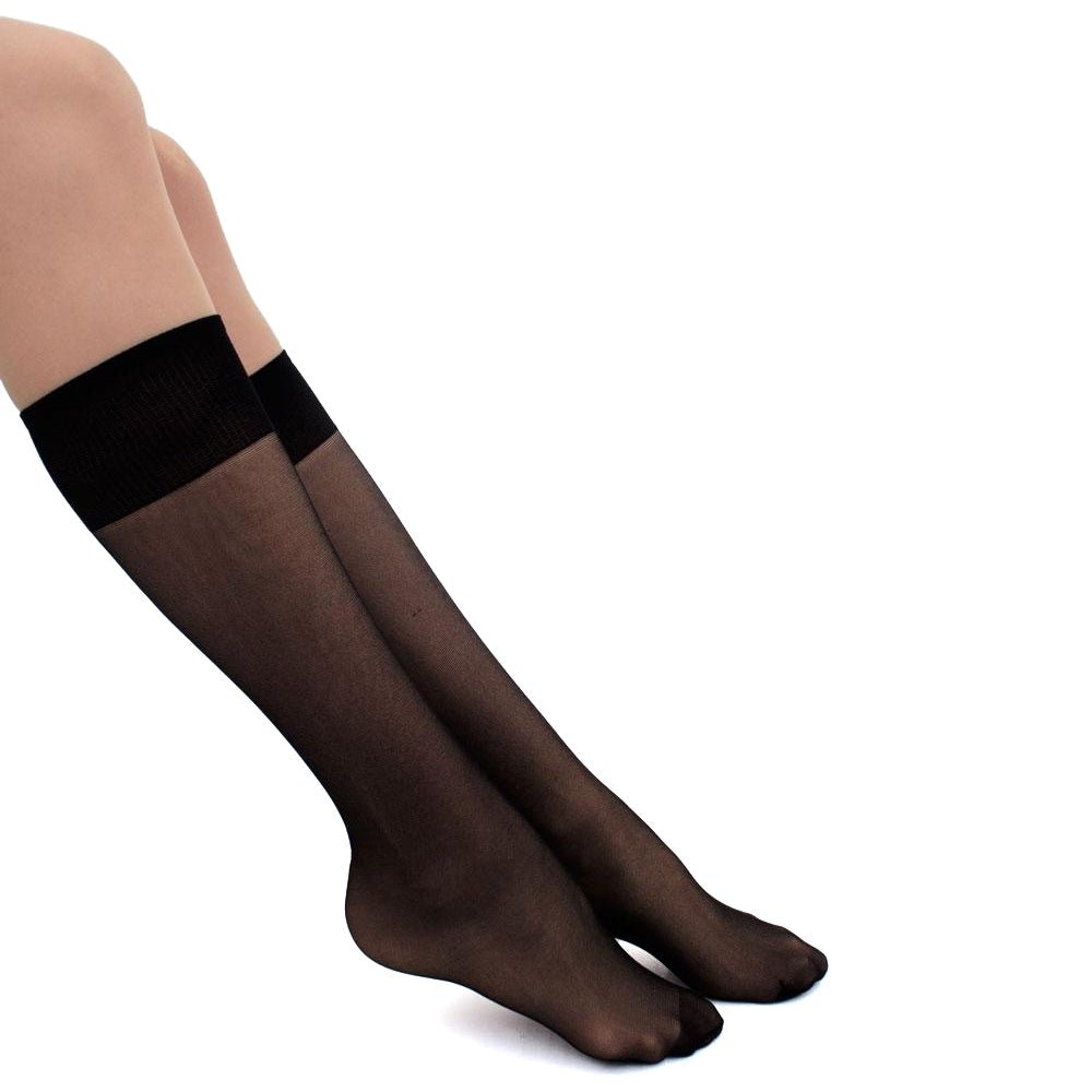 Produktbild 2 - Giulia Marea Nylonstrumpor Knä 40 den 2-pack Svart