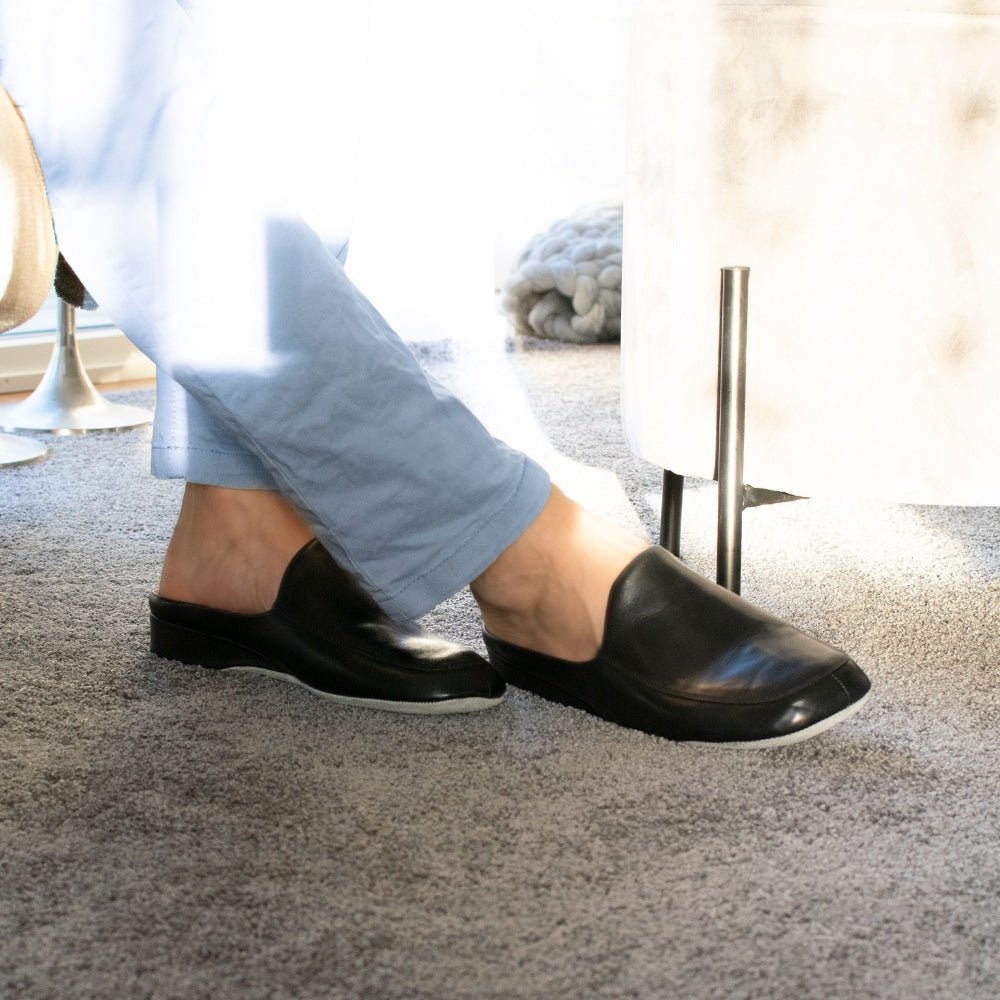 Produktbild 2 - Minfot Herrtofflor Tage Läder Svart