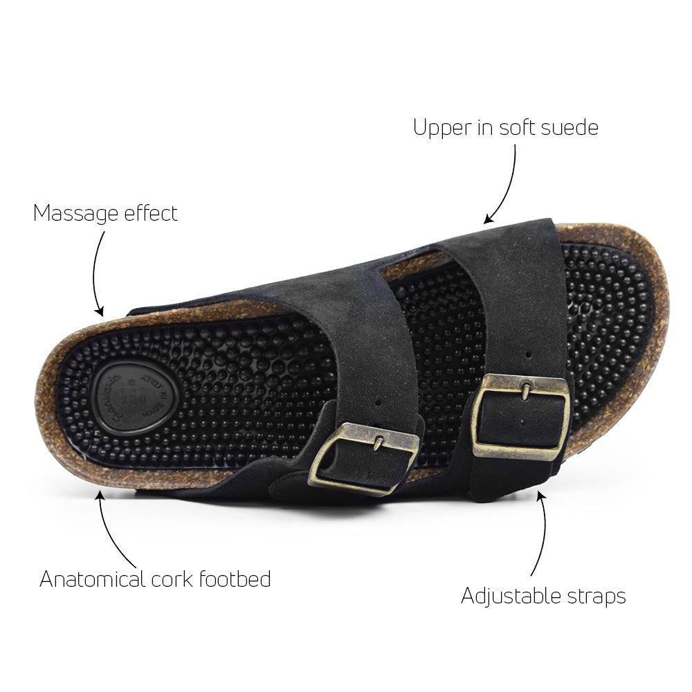 Minfot Massage Sandaler Bio Mocka Svart