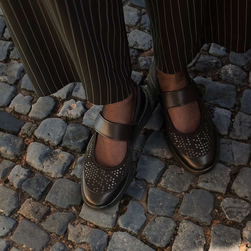 Minfot Ebba Ballerinasko Stretch Svart