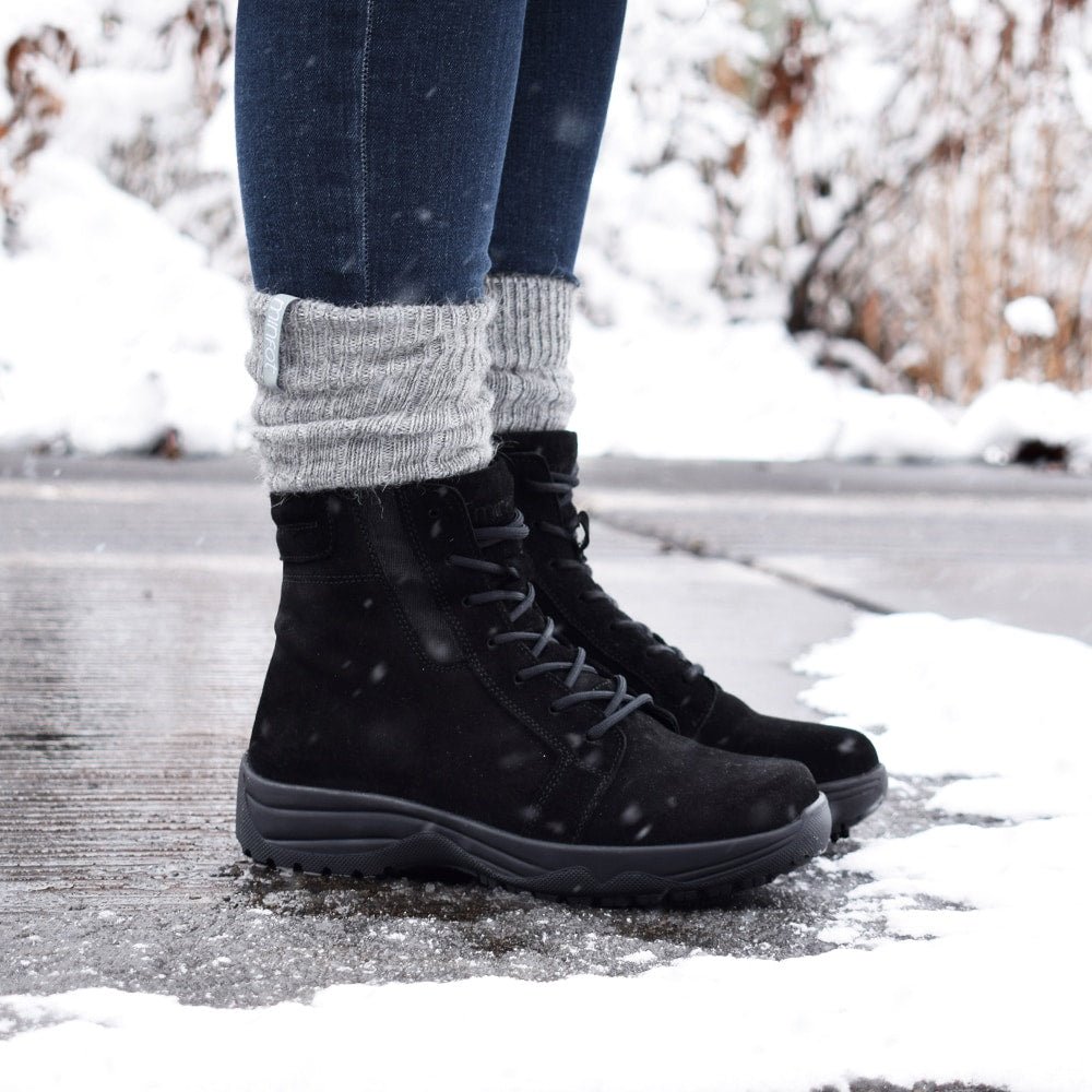 Produktbild 12 - Minfot Dubbskor Lima Mocka Ull Svart