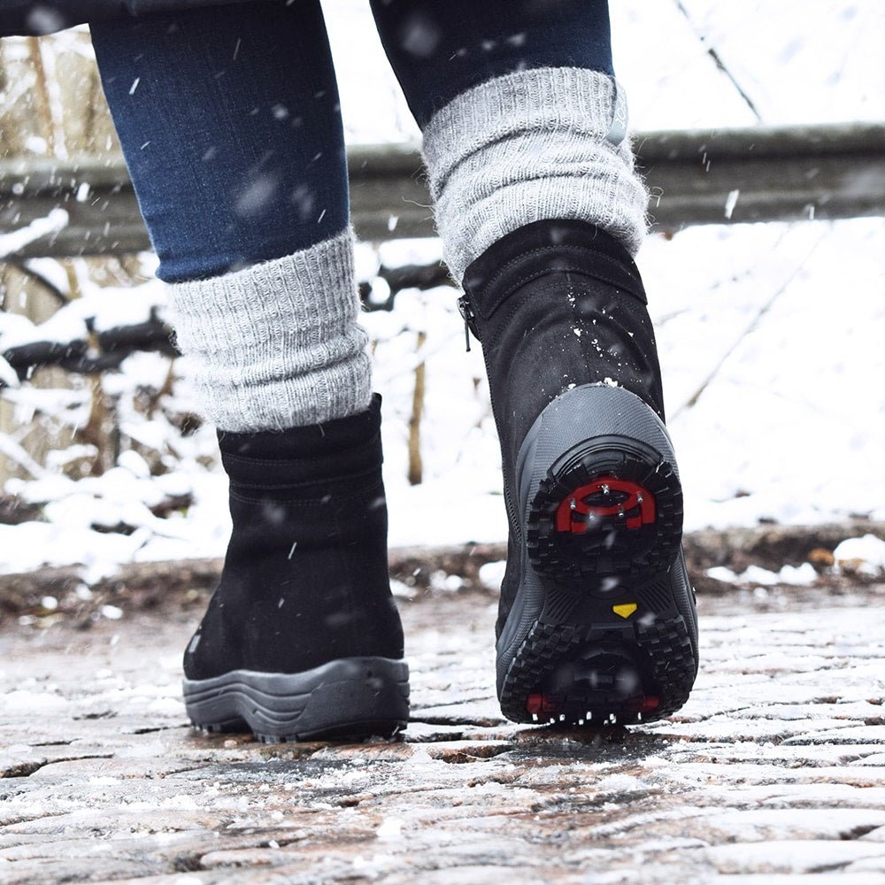 Minfot Dubbskor Lima Mocka Ull Svart