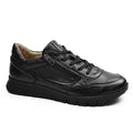 Minfot Max Comfort Sneakers Zip Skinn Svart