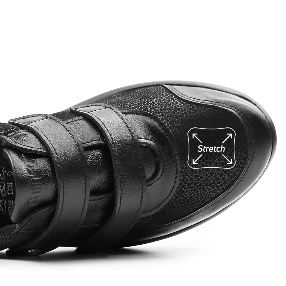 Produktbild 4 - Minfot Way Sneaker Bred Stretch med kardborre Svart