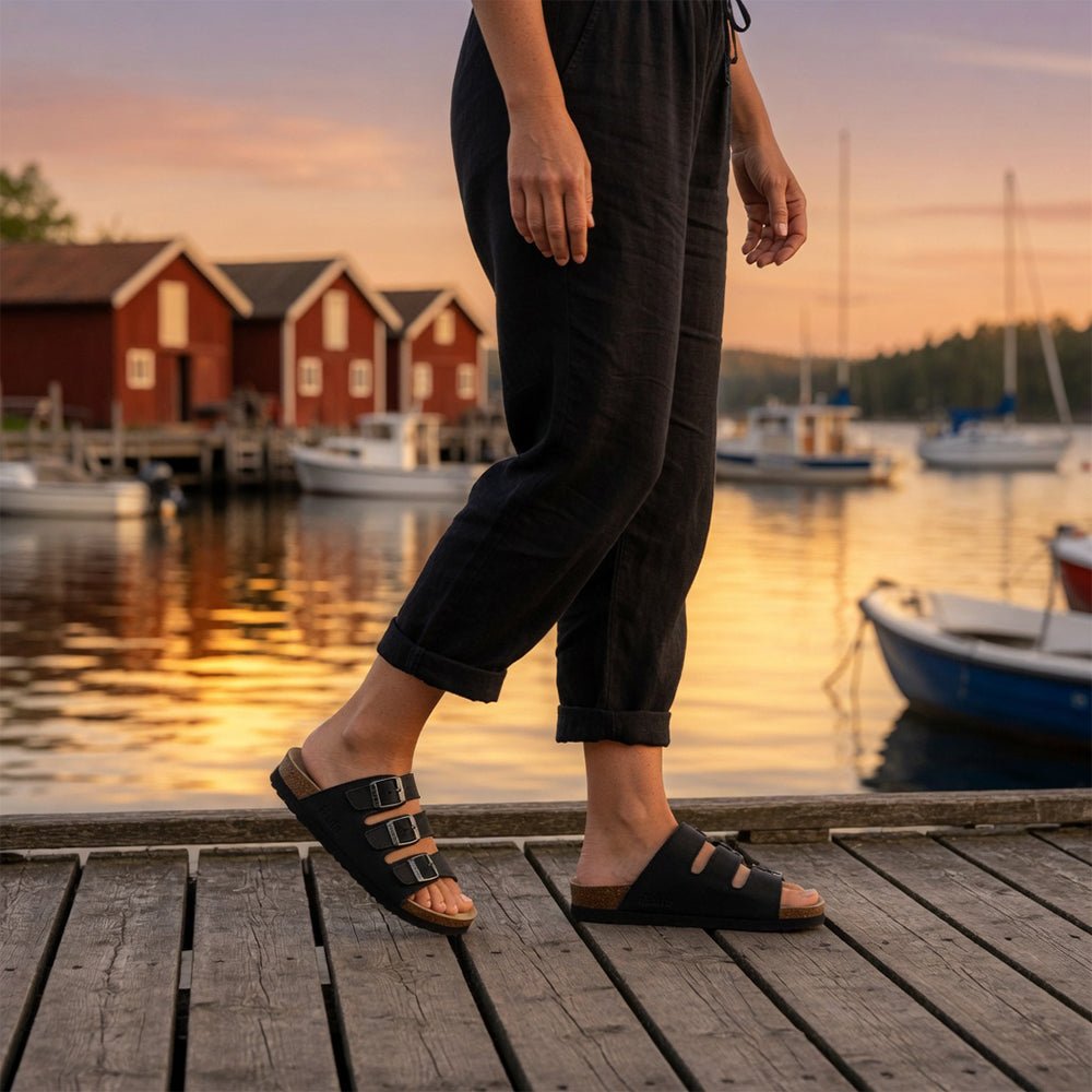 Sköna Marie Damsandal Shell Svart