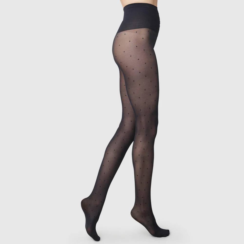 Produktbild 2 - Swedish Stockings Strumpbyxor Doris Dots Prickig 40 DEN Svart