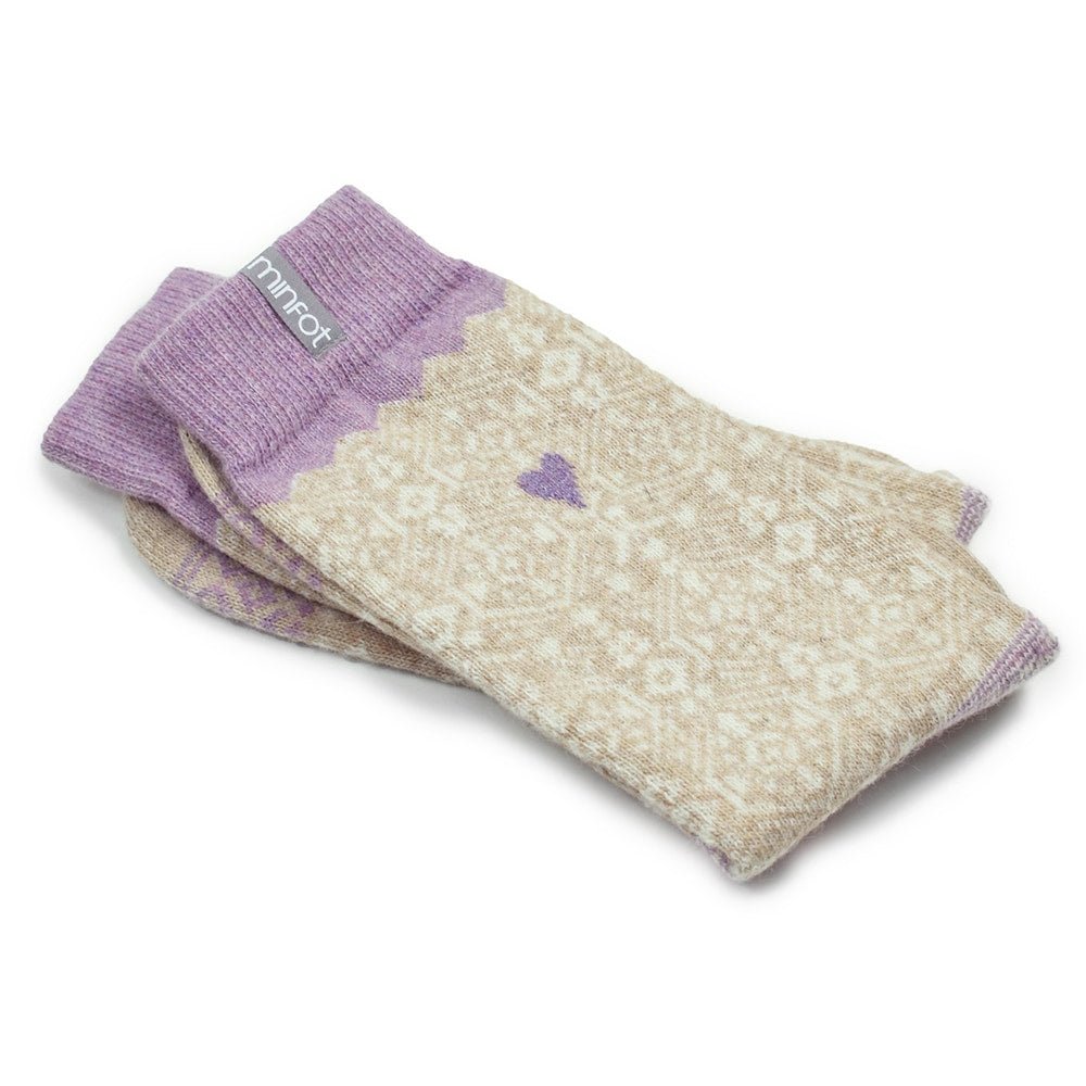 Minfot Ullstrumpor Kärlek 2-pack