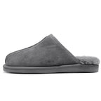 Minfot Fårskinnstofflor Slip-on Orust med sula Grå