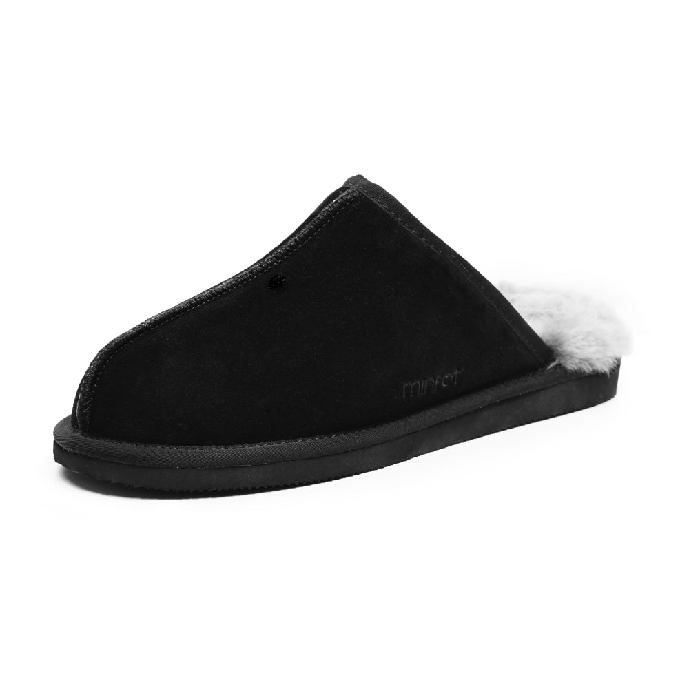 Produktbild 4 - Minfot Fårskinnstofflor Slip-on Orust med sula Svart