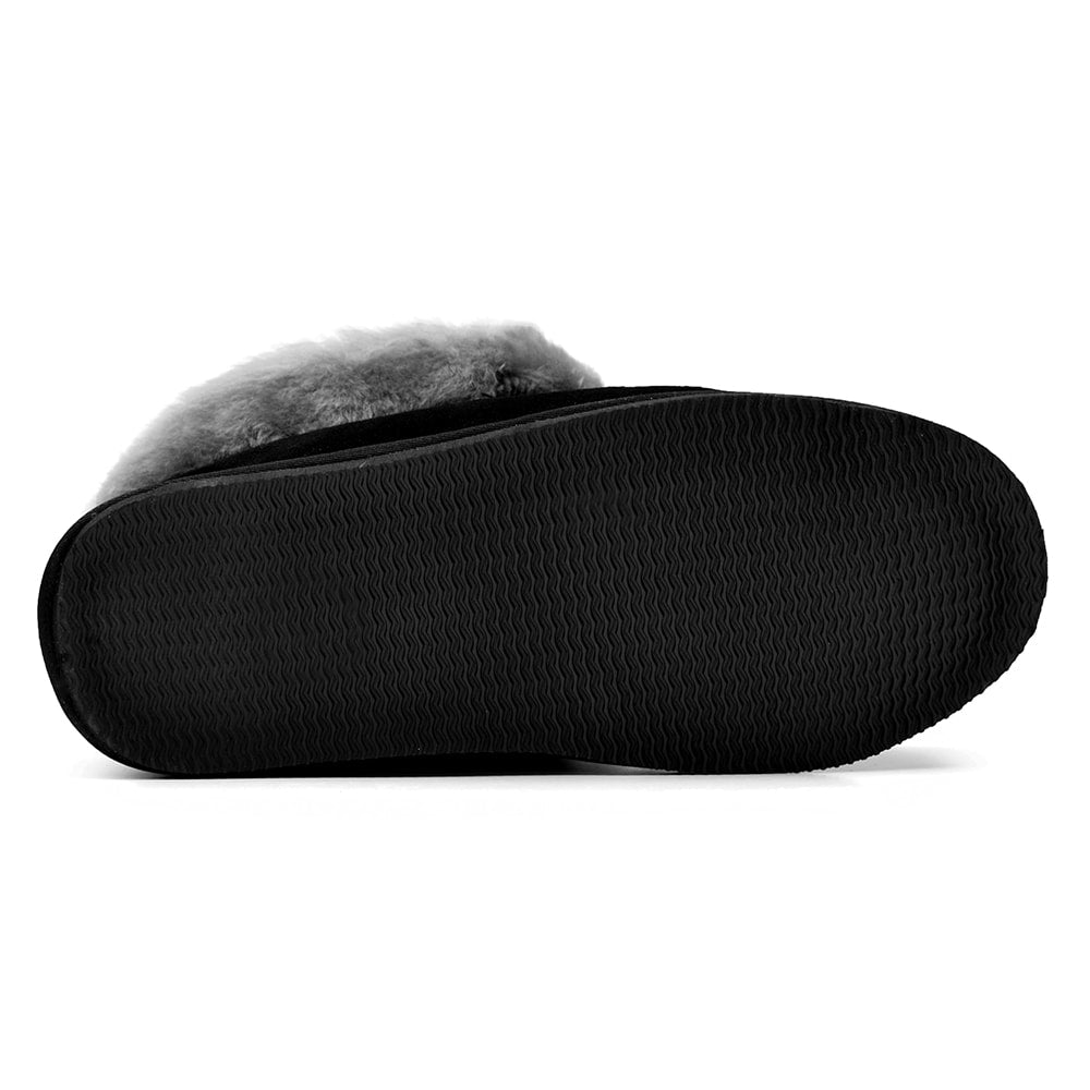 Produktbild 2 - Minfot Fårskinnstofflor Koster med sula Svart