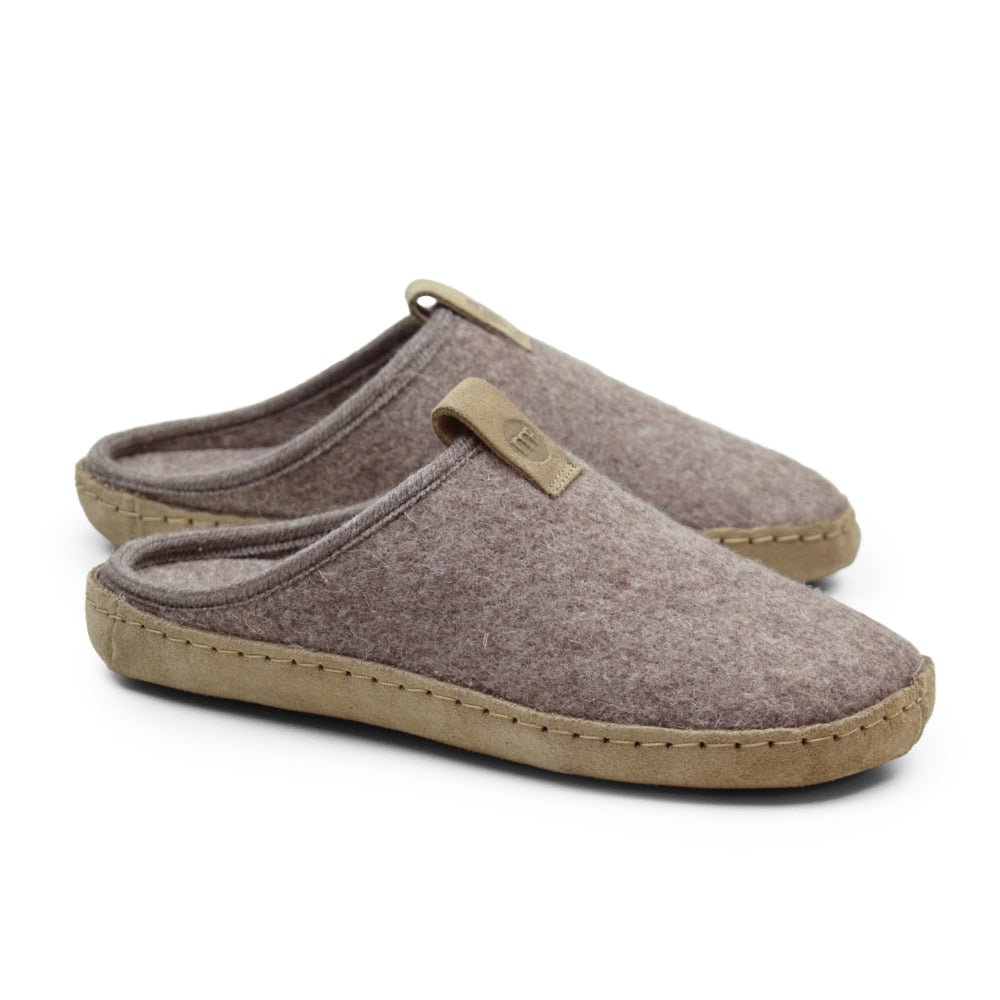 Minfot Cabin Tofflor Unisex Ull Brun