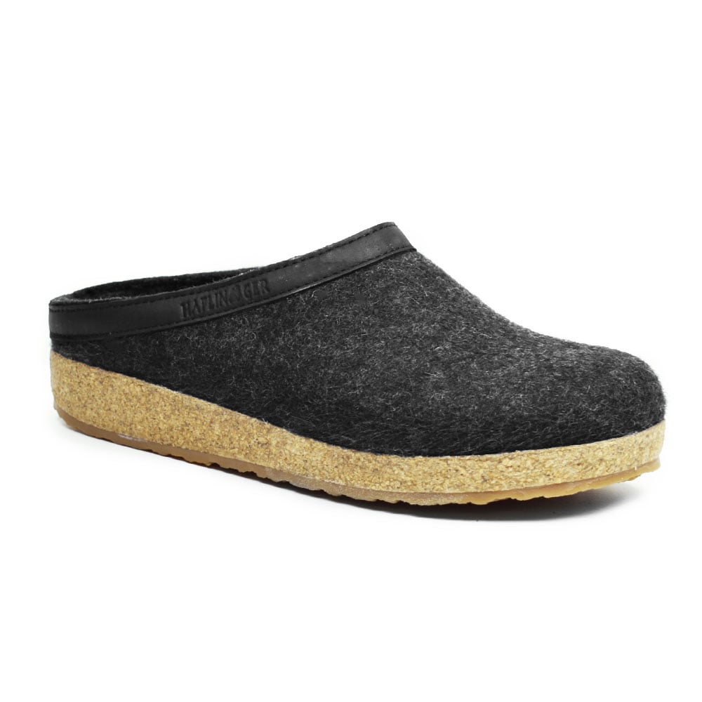 Haflinger Ulltofflor Grizzly Mörkgrå