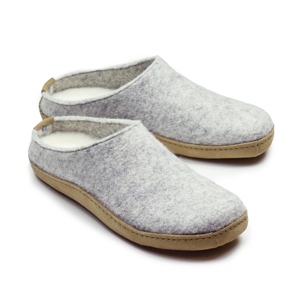 Produktbild 3 - Minfot Ulltofflor Arild Fotbädd Fårskinn Ljusgrå