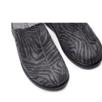 Minfot Tofflor Stretch Dam Zebra Svart