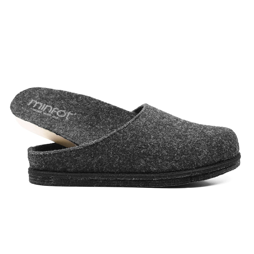 Minfot Tofflor Slip-on Viken Ull Antracit