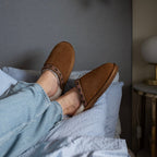 Minfot Fårskinnstofflor Slip-on Myre med sula Chestnut