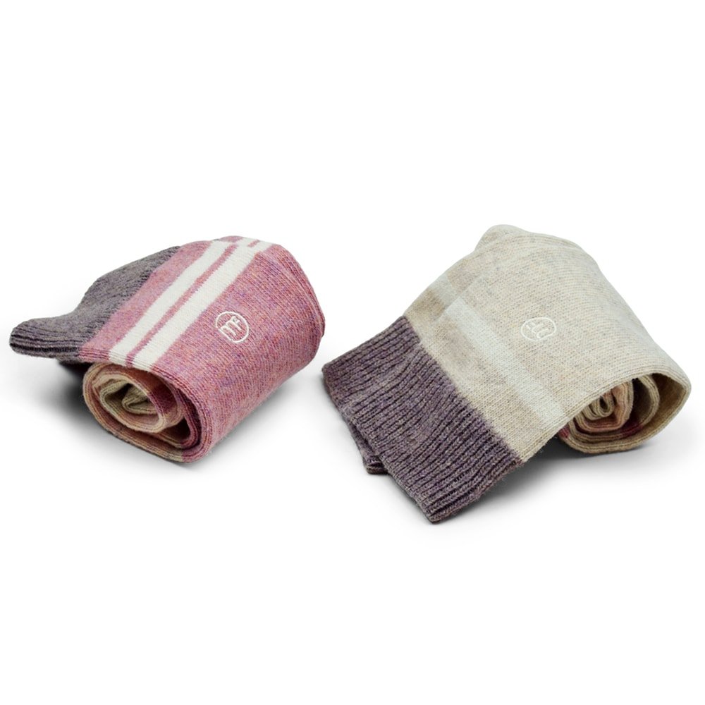 Minfot Ullstrumpor Strand Korall 2-pack