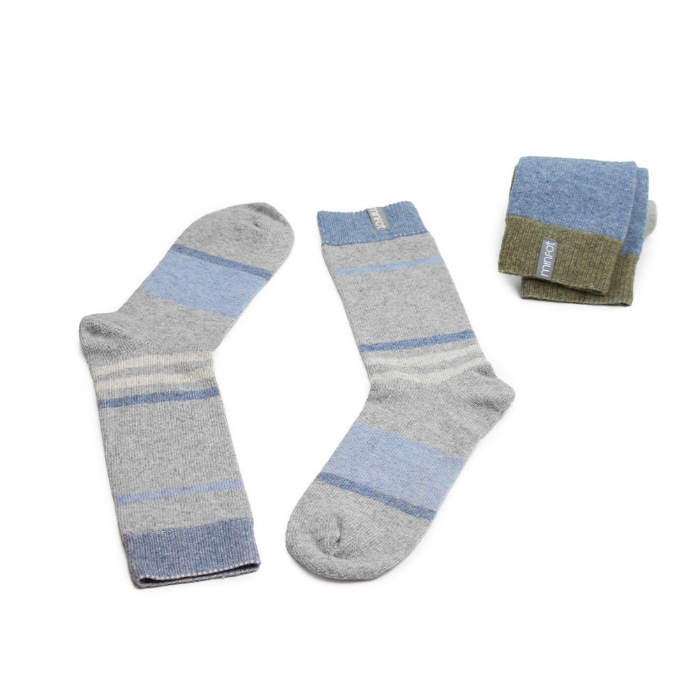 Produktbild 5 - Minfot Ullstrumpor Strand Indigo 2-pack