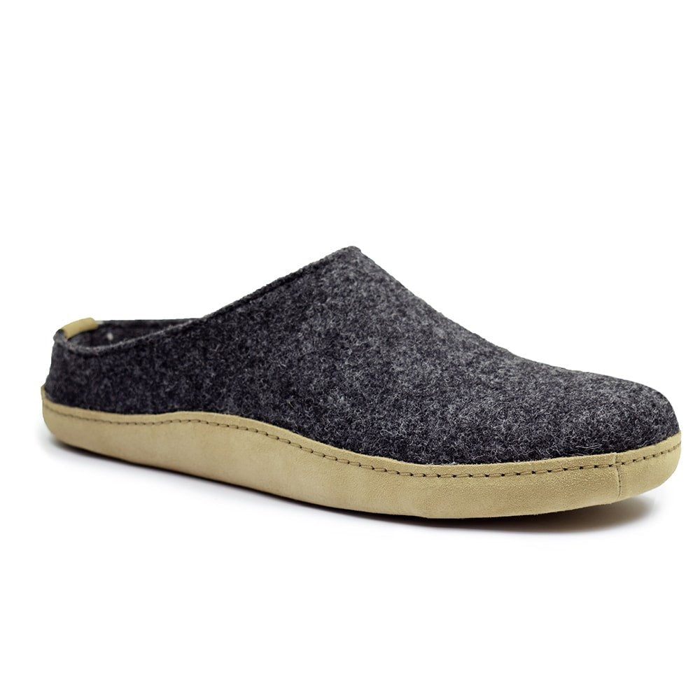 Minfot Ulltofflor Arild Fotbädd Fårskinn Mörkgrå