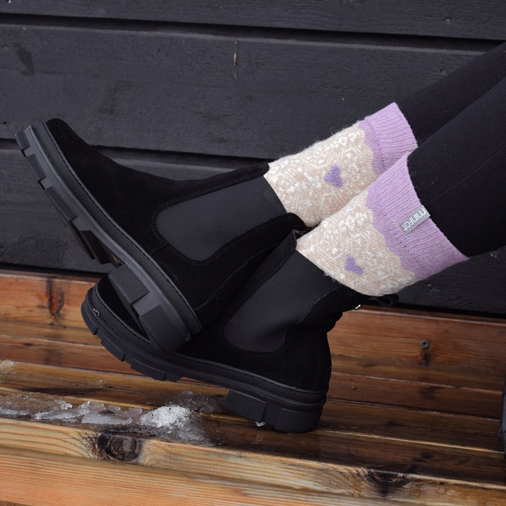 Minfot Ullstrumpor Kärlek 2-pack