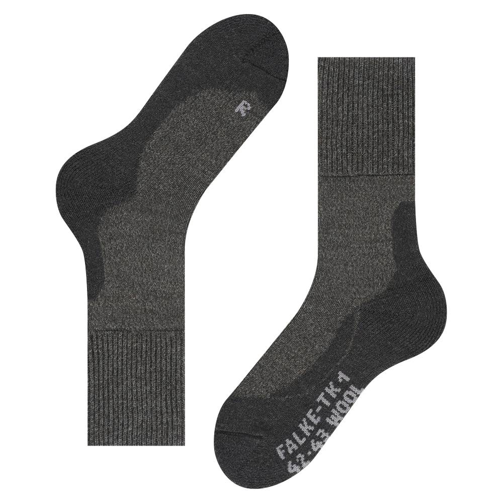 Falke TK1 Trekking Vandringsstrumpor Herr Ull Grå 1-pack