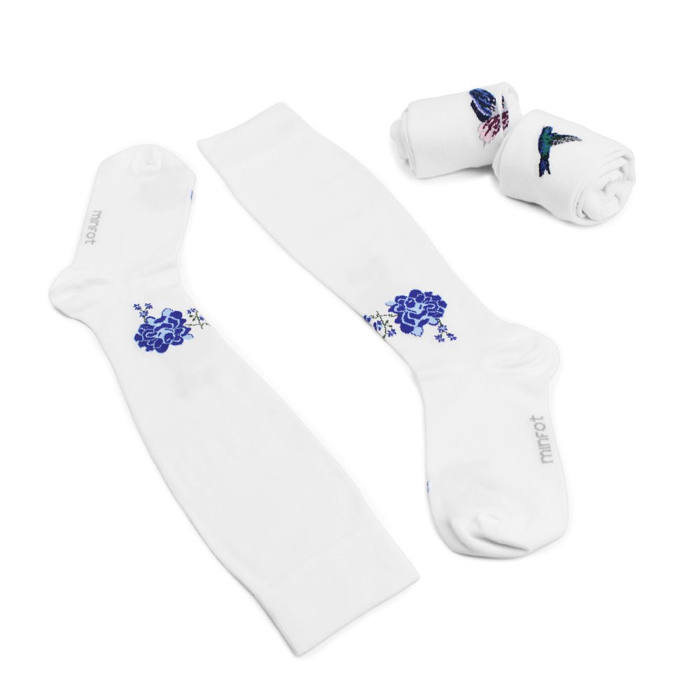 Minfot Flawless Stödstrumpor Eco Bomull Colibri 3-pack