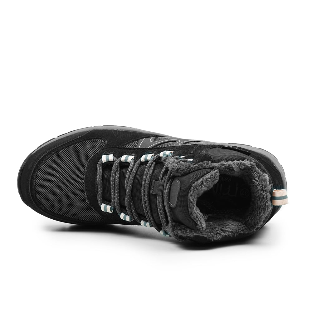 Minfot Snowgrip Dubbskor Vattentät Grå Rosa