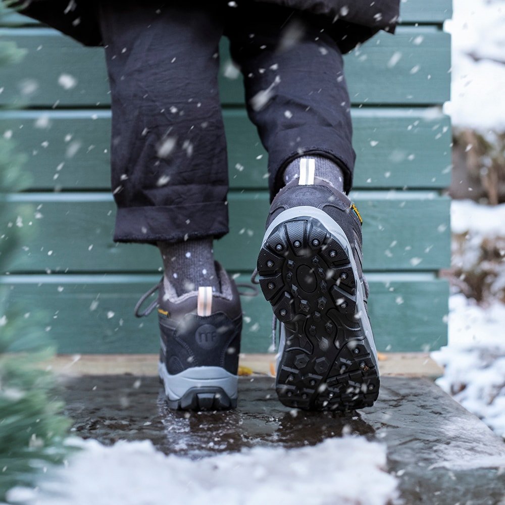 Minfot Snowgrip Dubbskor Vattentät Grå Rosa