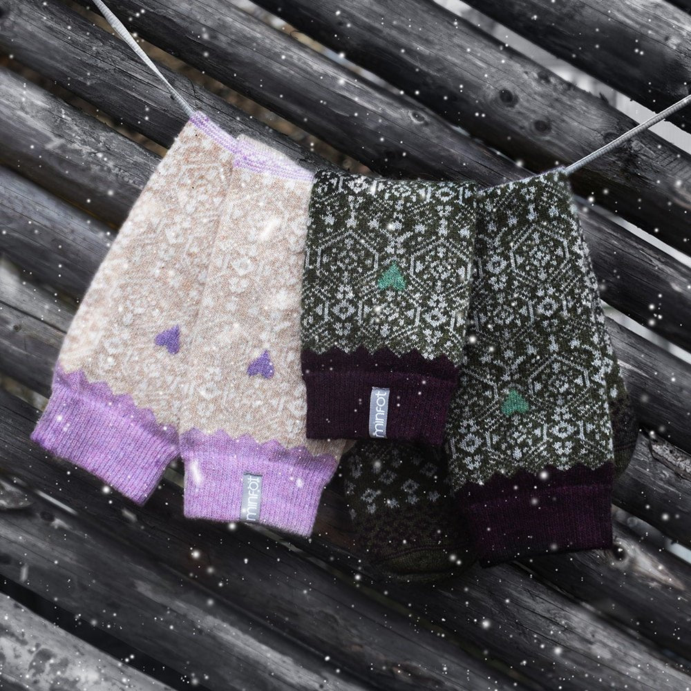 Minfot Ullstrumpor Kärlek 2-pack