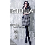 Giulia Lucky Cotton Strumpbyxor Bomull 200 den Svart 1-pack