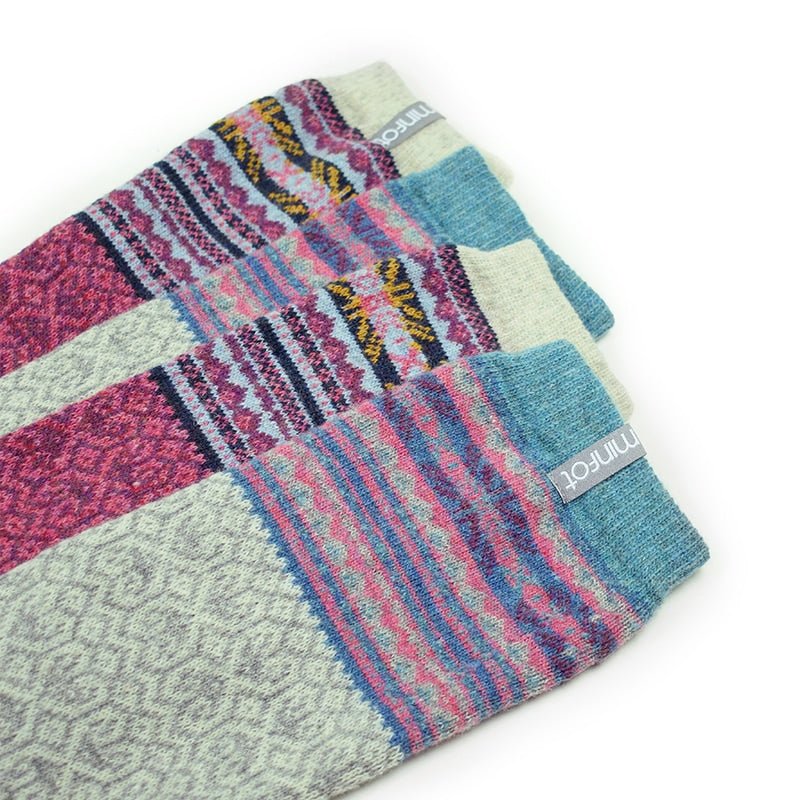 Minfot Ullstrumpor Mys Multi 2-pack