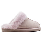 Minfot Fårskinnstofflor Slip-on Duved med sula Rosa