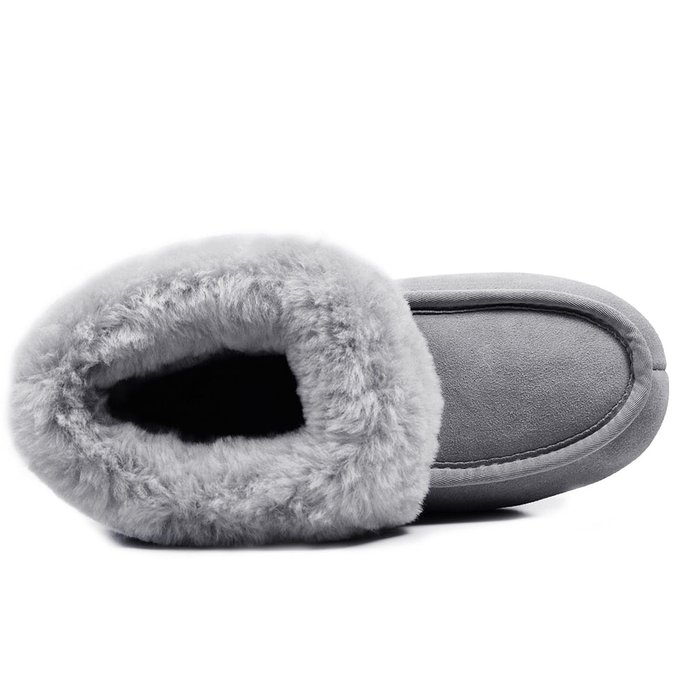 Minfot Fårskinnstofflor Sunne Grå Mocka