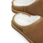 Minfot Fårskinnstofflor Vejle med sula Chestnut