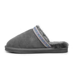 Minfot Fårskinnstofflor Slip-on Myre med sula Grå