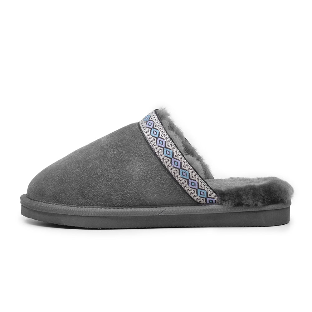 Produktbild 4 - Minfot Fårskinnstofflor Slip-on Myre med sula Grå