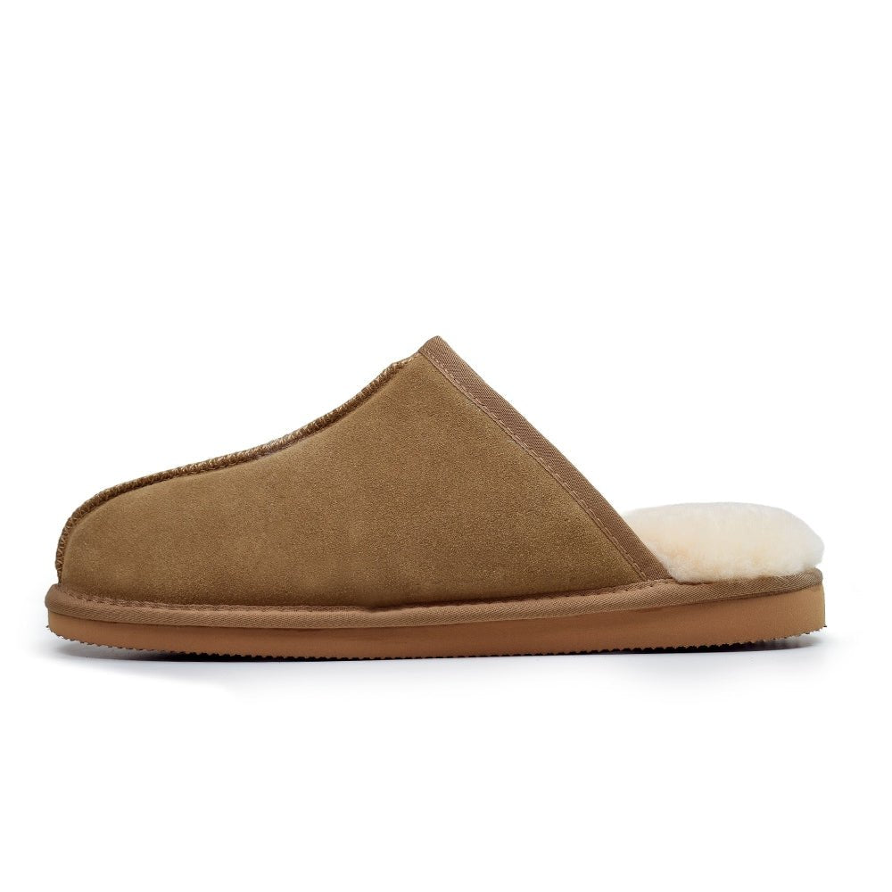 Minfot Fårskinnstofflor Slip-on Orust med sula Chestnut