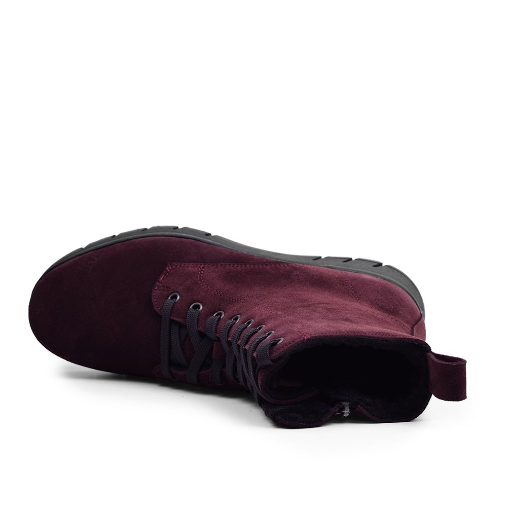 Produktbild 5 - Minfot Aaltonen Vinterkängor Grip+ Zip Kiitos Mocka Ull Bordeaux